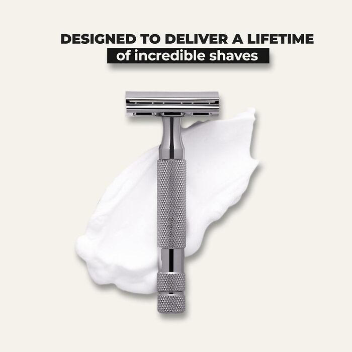 Безпечна бритва Rockwell Razors 6C із регульованим подвійним лезом із бронзи 5 лез шведської нержавіючої сталі