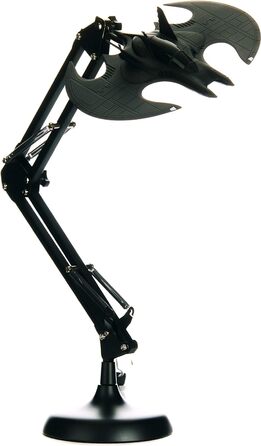Настільна лампа Paladone PP5055BM Batwing BDP гнучка, ідеально підходить для офісу та дому, 10 Вт, пластик, чорний