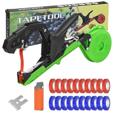 Плоскогубці для обв&39язування рослин, машина для обв&39язування рослин, обв&39язки для рослин, опора для шпалери, садовий інструмент, інструмент для обв&39язування помідорів, огірків, фруктових дерев, винограду, зі степлером, рулони зеленої стрічки