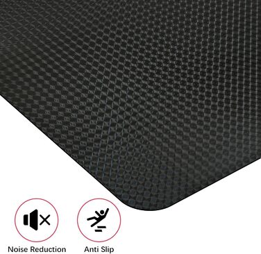 Захисний килимок для підлоги Vicwe для офісних стільців, 90 x 120 см, килимок для ігрового офісного стільця, нековзний та легкий у догляді, килимок для дерев&39яних підлог, ламінату, паркету (чорний)