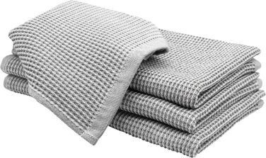 Набір ZOLLNER з 4 бавовняних чайних рушників розміром 50x70 см - добре поглинаючі та міцні кухонні рушники сірого кольору - можна