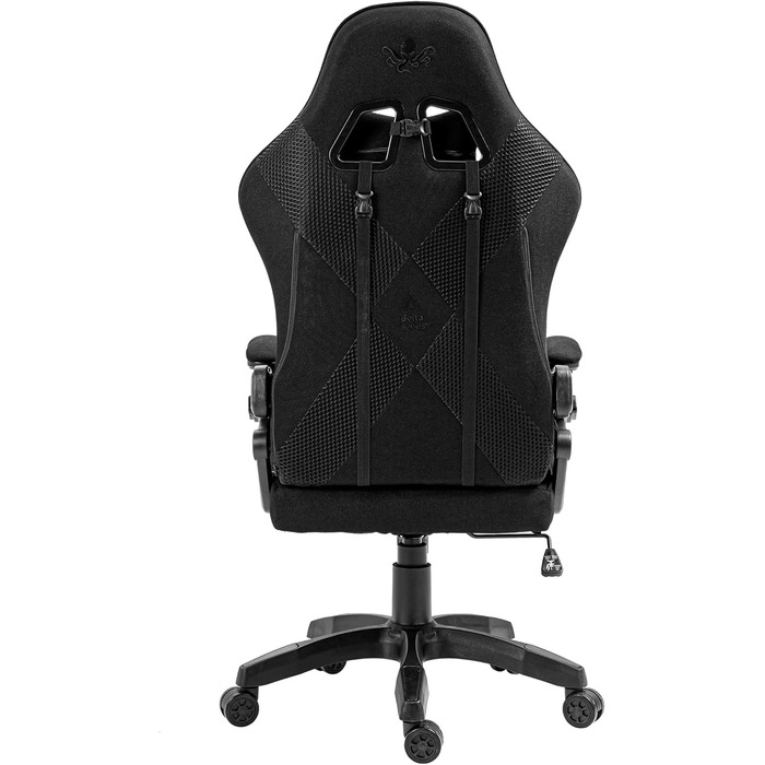 Тканина для ігрового крісла - Чорна - Офісне крісло - Ергономічне комп&39ютерне крісло для геймерів - Вантажопідйомність 130 кг - Ігрове крісло - Ігрове крісло - Ергономічне ігрове крісло - Ігрове крісло - ПК крісло