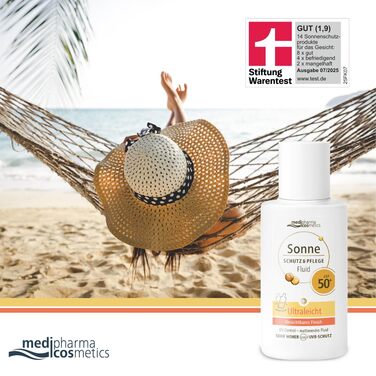 Сонцезахисний флюїд з SPF 50 від medipharma cosmetics, матуючий з ефектом контролю жирності