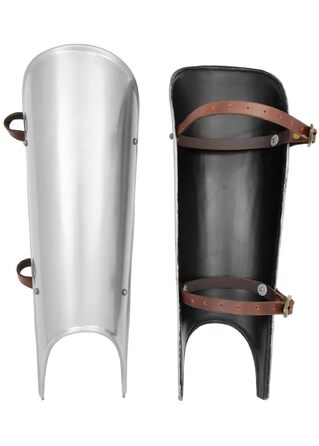 Бойовий торговець - Наголенники, пара, сталь 2 мм - Ножні трубки - середньовіччя, LARP