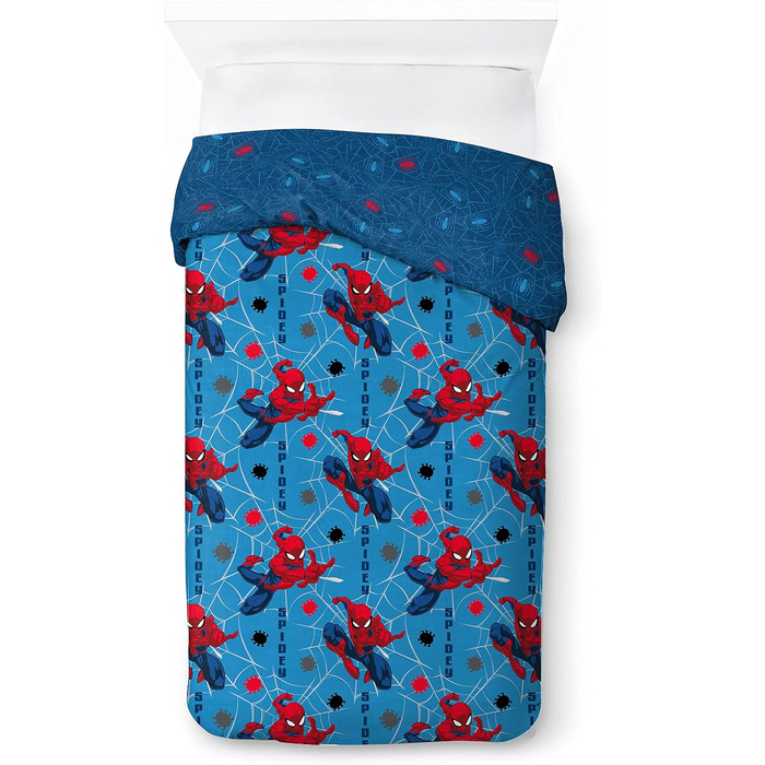 Комплект дитячої постільної білизни Jay Franco Marvel Spiderman Spidery Faces 100 бавовна односпальний розмір 135x200 см - підодія