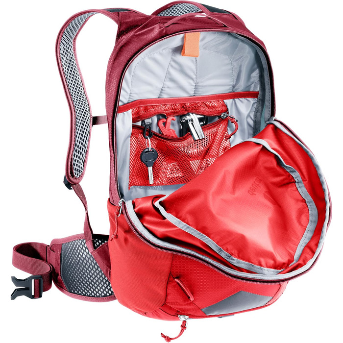 Велосипедний рюкзак Deuter Race 16, вишня-масала, 16 л, з системою Airstripes