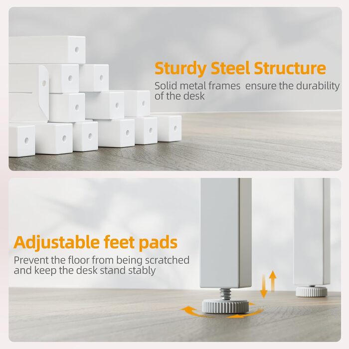 Сучасний L-подібний комп&39ютерний стіл з розетками, 119,4 см, 2 відкриті полиці, двосторонній, для роботи з дому, для дорослих, середнього розміру, унісекс, легко збирається, білий 47 Білий