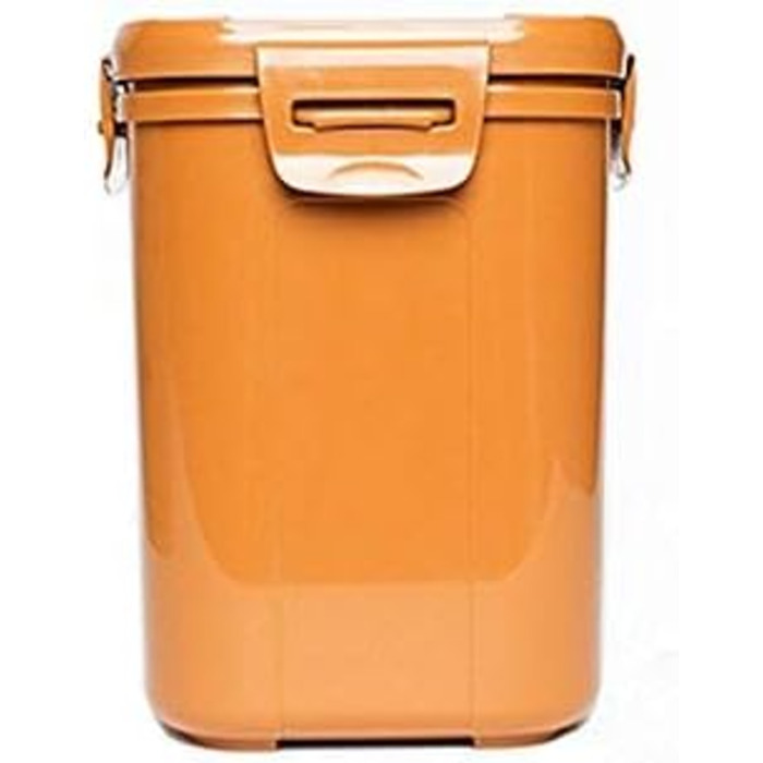 Контейнер для ферментації пробіотиків e-jen для кімчі, квашеної капусти з вакуумною внутрішньою кришкою, керамічний коричневий, 1,7 л, керамічний коричневий, 6,1 x 7,09 x 4,29 дюймів