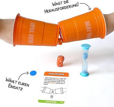 ІГРИ НА РИНВАХ Beat That Настільна гра, Ігри для вечірок для дорослих, Шалена гра шалених випробувань, Ігри для вечірок, Сімейні ігри - Основна гра для веселих подарунків