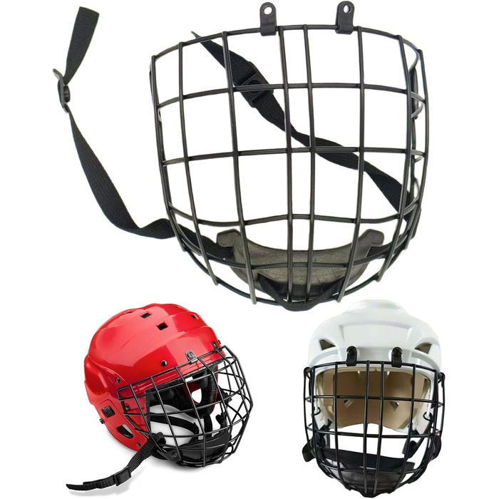 Повна клітка для хокейного шолома з металевої сітки, стійка до подряпин маска для хокею на льоду для дорослих та молоді