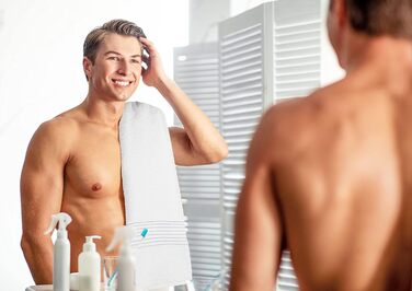 Великий банний рушник з вішалкою - 100 гребінчаста бавовна кільцевого прядіння, дуже поглинаючі великі банні рушники 90 х 180 см,