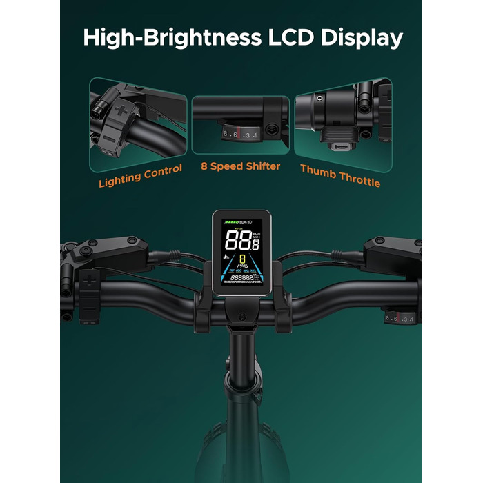 Чоловічий складний електровелосипед ENGWE E-Bike з товстими шинами 20x4.0 дюймів, знімним акумулятором 16Ah, великим запасом ходу до 150 км/110 км, повною підвіскою, 8 швидкостей, двигуном Engine Pro/Engine Pro 2.0 Black YS-9043-1 ENGINE Pro 2.0