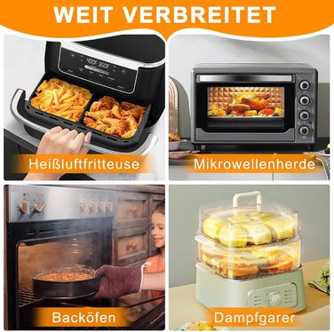 Аксесуари для фритюрниці Ninja Foodi Flexdrawer AF500 10.4 л, силіконова форма для аксесуарів для фритюрниці, аксесуари для фритюрниці з силіконовою вставкою для двозонної фритюрниці (110.4 л і 25.2 л)