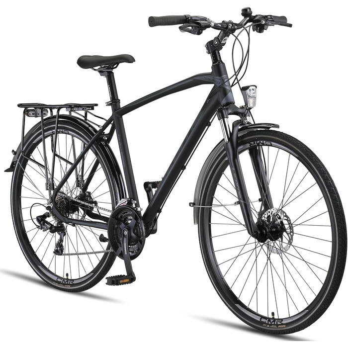 Велосипед Licorne Bike Premium Touring Trekking, 28-дюймова алюмінієва рама з дисковими гальмами, підходить для хлопчиків, дівчаток, жінок та чоловіків