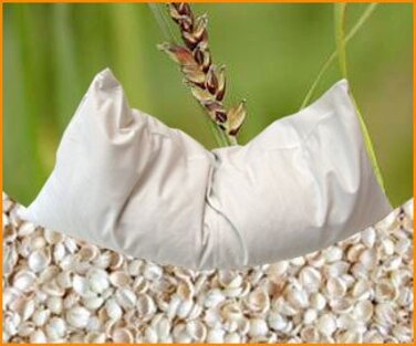 Подушка з органічного проса 40 x 60 см з підкладкою зі 100 органічної бавовни