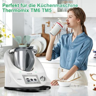 Ковзаюча дошка Zosudull для ковзаючої дошки Thermomix TM6 TM5, ковзаюча дошка преміум класу Thermomix з 2 шт. ами губок для миття посуду, розсувна дошка для Thermomix TM6 TM5 Аксесуари з колесами, катана дошка/слайдер