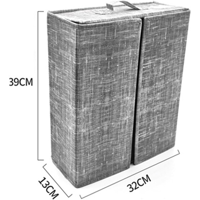 Органайзер для постільної білизни та зберігання, складний органайзер для білизни з вікном та етикеткою, коробка для зберігання папки для постільної білизни на блискавці для ковдри, підковдра, простирадло (колір сірий 39x32x13см сірий