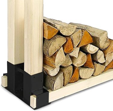 Допоміжний пристрій для укладання дров Wiltec, комплект з 2 шт., 335 x 85 x 130 мм, допоміжний пристрій для укладання дров, підставка для дров та розпалу, тримач для дров