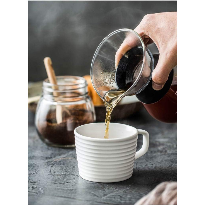 Ручний ручний фільтр для кавоварки YunNasi Pour Over Hand Coffee з нержавіючої сталі зі скляним фільтром (400 мл) чорний