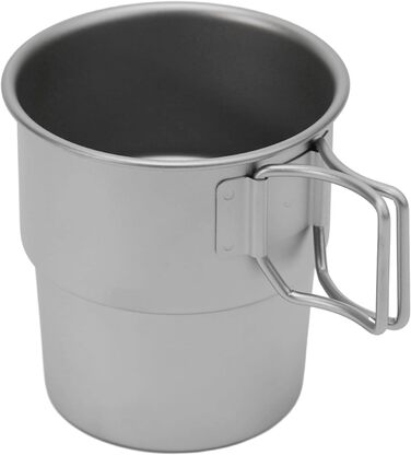 Кавова кружка, 300 мл, штабельована, для активного відпочинку, походів, з кришкою, герметична, для подорожей та кемпінгу, компактний рюкзачний посуд, піскоструминна обробка для пиття