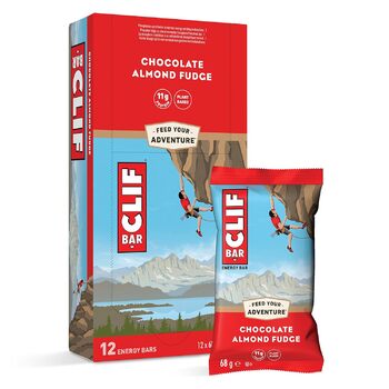 Енергетичні батончики CLIF Bar, шоколадно-мигдальний фадж, упаковка з 12 шт. (12x68 г)