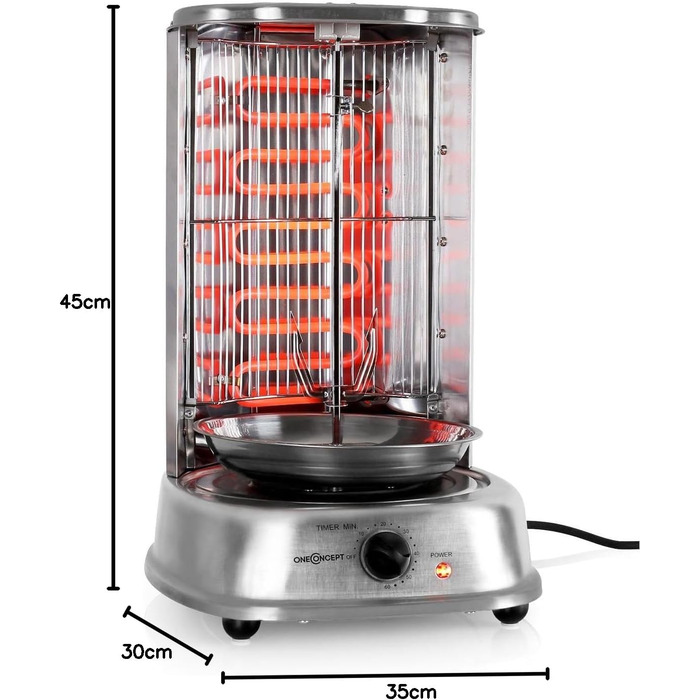 Гриль для шашлику, гриль для курки, гірогриль, вертикальний гриль, обертовий гриль з обертовим вертелом, електричний / настільний