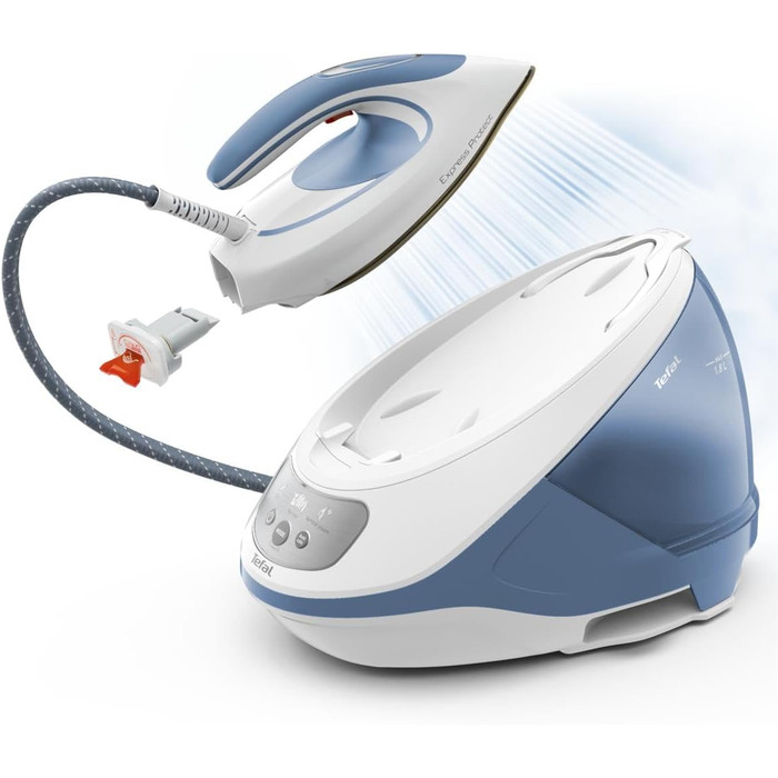Парова прасувальна станція Tefal Express Protect SV9202 потужний тиск 7,5 бар потужність пари 520 г / хв. 1,8 л резервуар для води