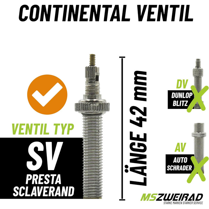 Комплект з 3 велосипедних камер Continental Race 28 дюймів SV 42 мм (20/25-622/630) 3 монтажних маніпулятори MSZweirad