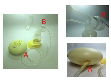 Доїльний насос Maymom Сумісний з молоковідсосом Medela Swing. Щиток для грудей Bevat, головка клапана, мембрана клапана та шланг С