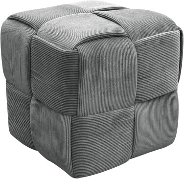 Пуф URBAN/Сірий вельвет/Подушка на підлогу/Табурет/Океан/Ш 40, В 40, Г 40 см