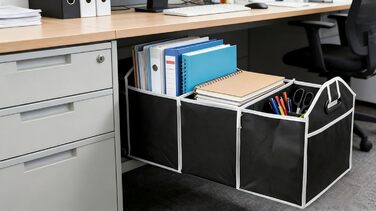 Органайзер для багажника, складаний контейнер для зберігання з 3 відділеннями, великої місткості, портативна сумка для багажника