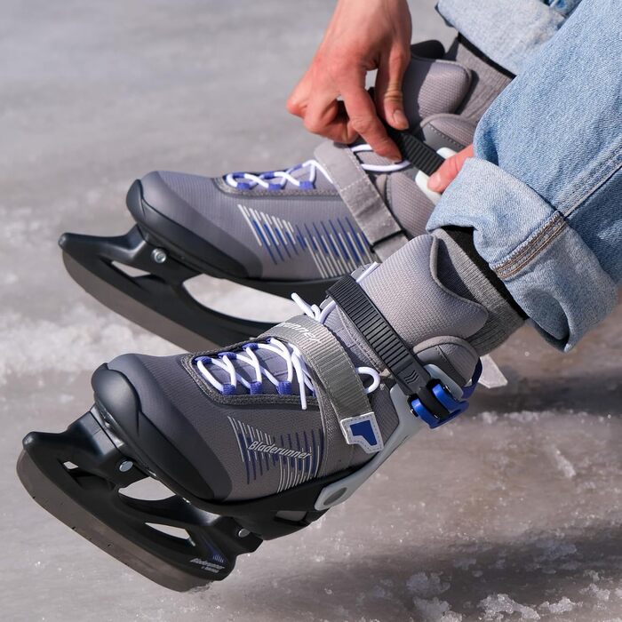 Жіночі ковзани для катання BLADERUNNER BY ROLLERBLADE Igniter Ice W Allround, сріблясто-блакитні, розмір 41 (UK 7.5 / US 9.5)