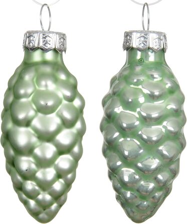 Ялинкові прикраси у формі шишки 12 шт зелені Kaemingk