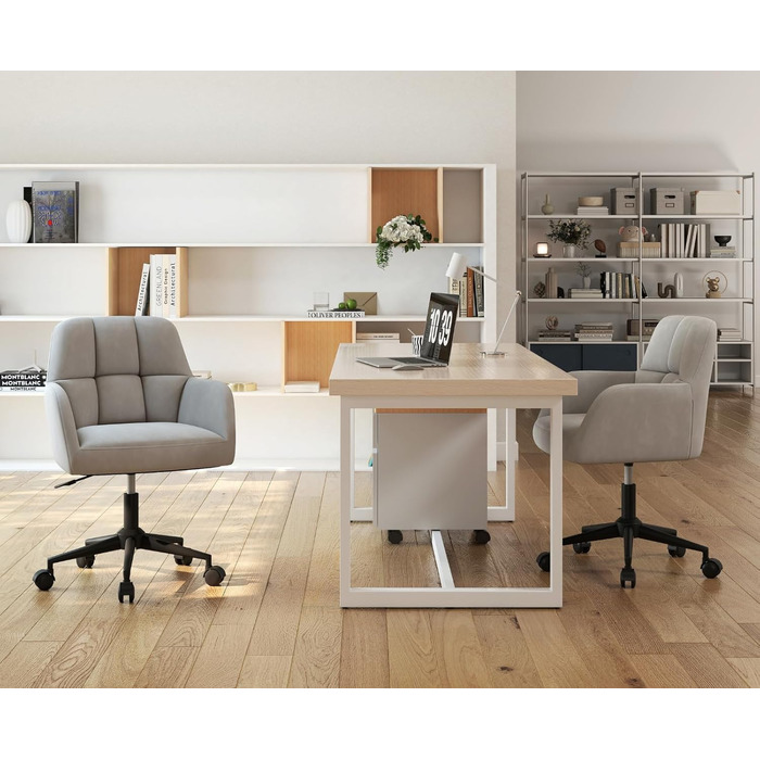 Оксамитове офісне крісло Storeo Imp, оксамит / метал, сірий