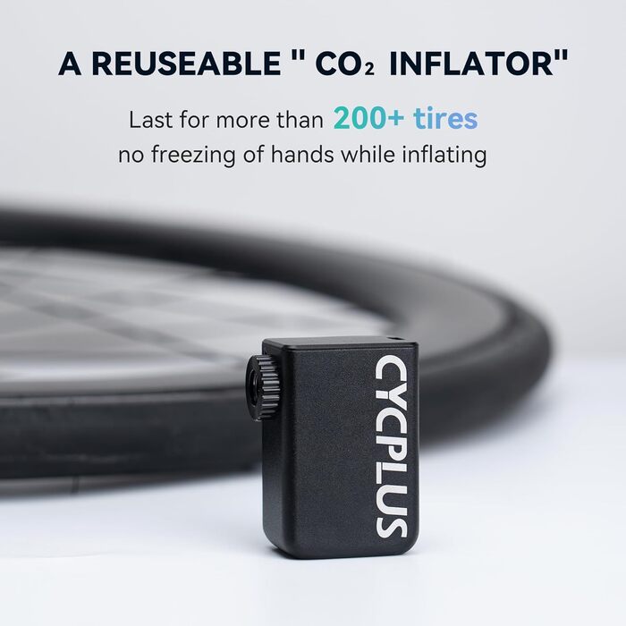 Велосипедний насос CYCPLUS AS2 Tiny E-Pump, портативний, 65x46.5x28 мм, 100 psi, алюміній, чорний