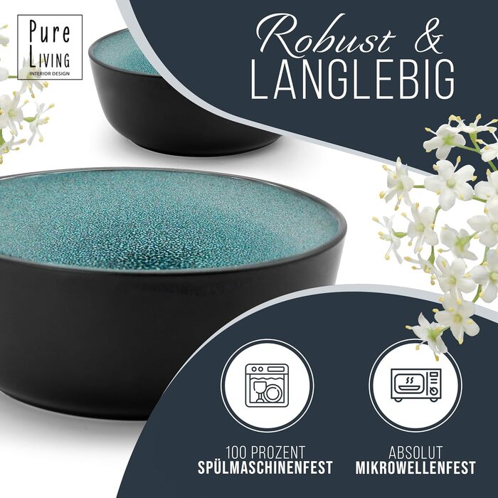 Набір кухлів з 6 керамогранітів Ibiza - Стильний набір кавових кухлів Сучасна посудомийна машина та мікрохвильова піч, стійка до п