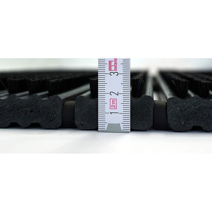 Килимок для вулиці Astra Super Brush - Алюмінієвий килимок - Алюмінієвий килимок для бруду для використання в приміщенні - Надзвичайно міцний - Нековзний - Екологічний - 40x60 см, Чорний 40 x 60 см (Прямокутний) Чорний