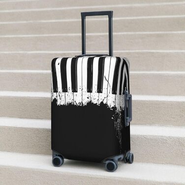 Чохол для валізи Клавiєр, міцний захист для багажу розміром 45.7-81.3 см, малий, чорний