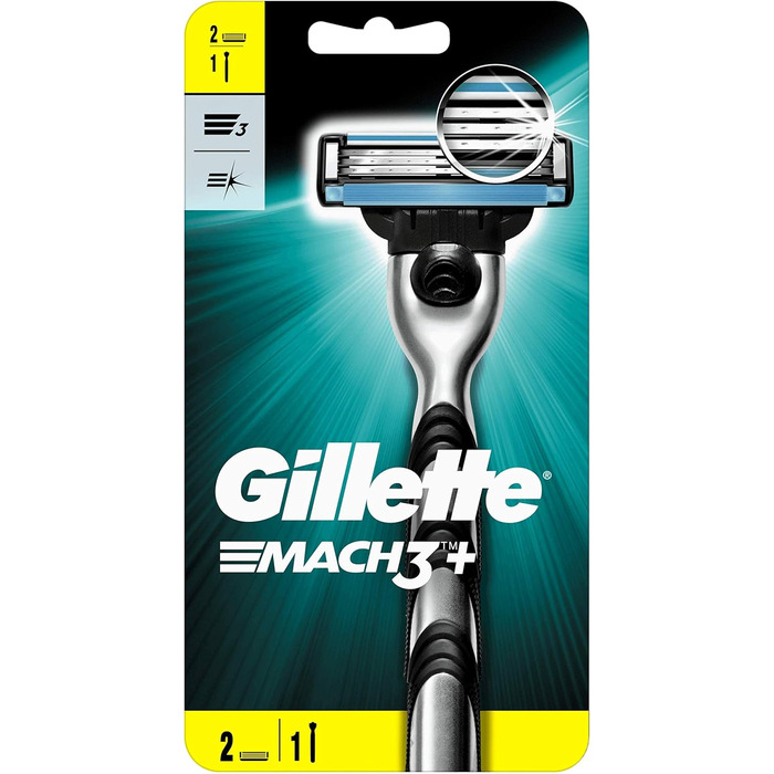 Бритва Gillette Mach3, 1 бритва з 2 лезами бритви