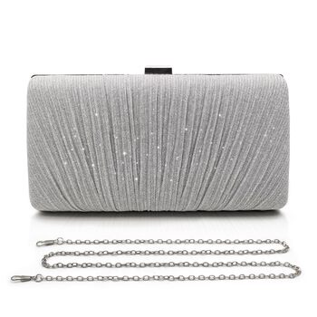 Жіноча блискуча сумка-клатч Pahajim, елегантна маленька сумочка, сумка для весілля, вечірки, побачення (срібна), 2 шт.