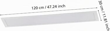 Стеля LED-світильник EGLO Salobrena 1, однолампова люстра для вітальні, нова модель, 120 x 30 см