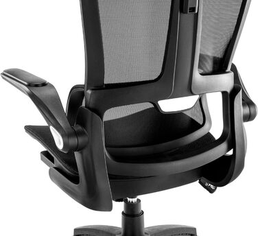 Ергономічне офісне крісло з адаптивною поперековою опорою, крісло керівника з карбонової сітки, комп&39ютерне крісло з високою спинкою та сидінням-водопад, вантажопідйомність 150 кг. Нейлон.