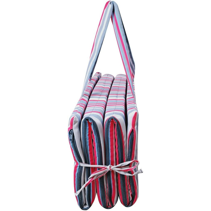 Складаний пляжний килимок, водонепроникний, з щільним наповнювачем з піни, для кам&39янистих пляжів Хорватії, з візерунком у смужку троянд