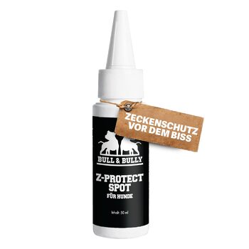 Захист для собак від кліщів та бліх Z-Protect Spot з гераніолом рослинний засіб, розроблений ветеринарами з чорнушкою та кокосовою олією ефективний захист від кліщів та бліх для собак BULL & BULLY