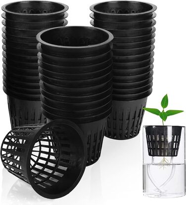 Сітчастий горщик для гідропоніки, сітчастий горщик для рослин 8 см, сітчастий горщик для гідропоніки, пластиковий сітчастий горщик для гідропоніки, кошик для водної культури, сітчастий горщик для садових рослин балконний горщик, 80 шт.