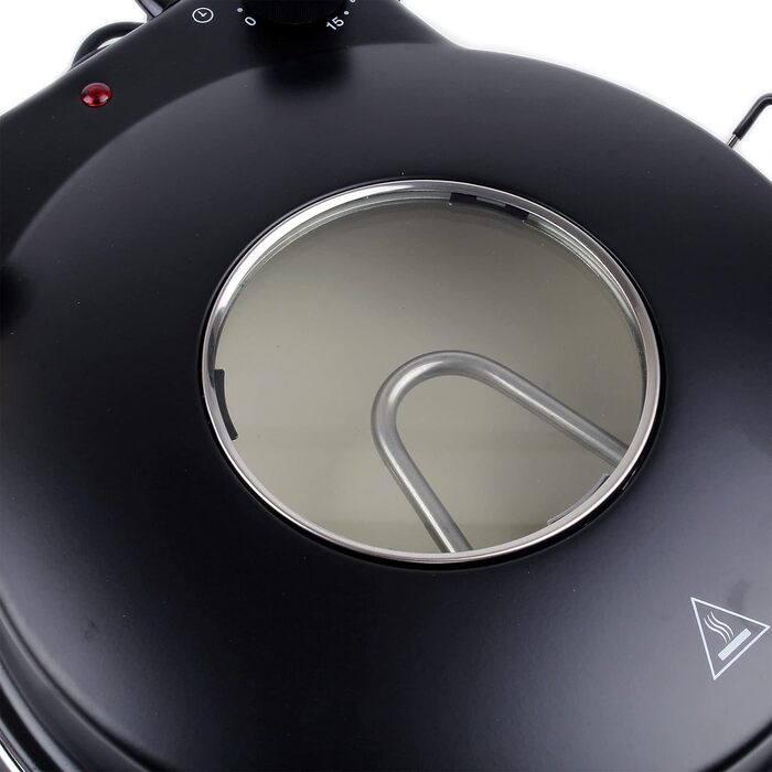 Піцайола зі стільницею з керамічного каменю Ø32 см і оглядовим вікном, два нагрівальні елементи max. 400C, з таймером