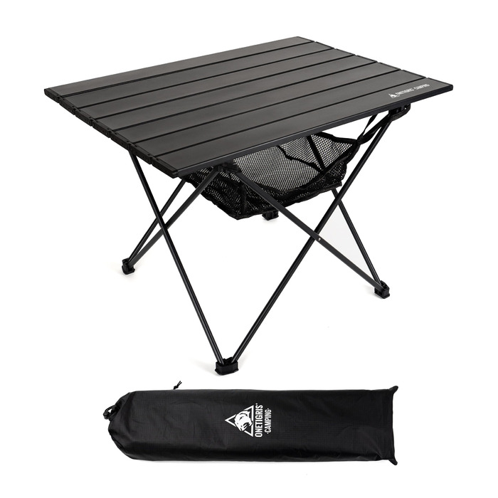 Стіл для кемпінгу OneTigris SWIFLY, алюмінієвий, складаний, маленький розкладний стіл, надлегкий портативний вуличний стіл, складний стіл, вантажопідйомність до 30 кг для використання на свіжому повітрі, для походів (56x40,5x39,5 см)