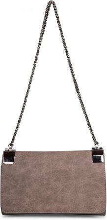 Клатч, вечірня сумочка з металевими застібками та ланцюжком, вінтажний дизайн, жіночий 02012046 Оливковий