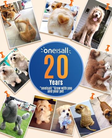 Тример для стрижки лап Oneisall Paw Trimmer для собак з подвійними лезами, 2-швидкісна машинка для стрижки собак, тиха машинка для лап, очей, вух, обличчя та тіла (білий колір)