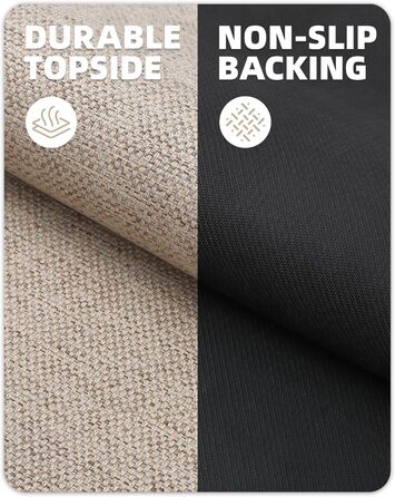 Килимки для кухні COLOR&GEOMETRY, нековзні, що праються, 43x120 см, тонка тканина 4 мм, кухонний килимок на гумовій основі, абсорбуючі, легко очищаються, килимки для підлоги перед раковиною, для коридору, бежевий, 43 x 120 см (прямокутний)